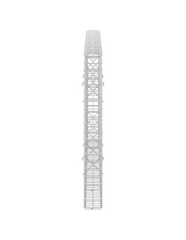 Gabione con filo da 5 mm e rete da 5x5 cm 250x10x100 cm