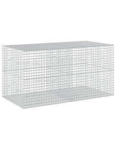 Gabione con filo da 5 mm e rete da 5x5 cm 200x100x100 cm 2