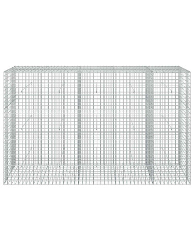 Gabione con filo da 5 mm e rete da 5x5 cm 250x50x150 cm