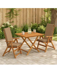 Cuscini Bhair Alto Schienale in 2 Pezzi GEMERT 2 pcs Tortora