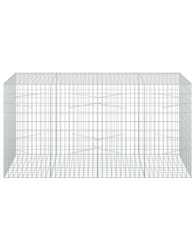 Gabione con Filo da 5 mm e Rete da 5x10 cm 200x100x100 cm
