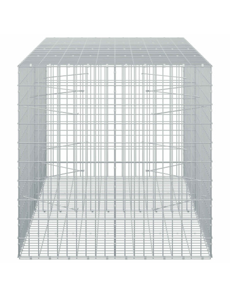 Gabione con Filo da 5 mm e Rete da 5x10 cm 200x100x100 cm