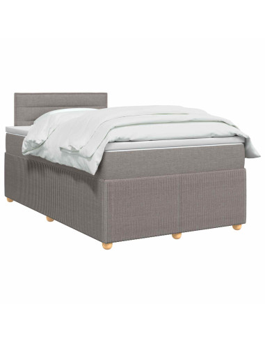 Letto box spring con materasso Tortora 120 x 200 cm Tessuto