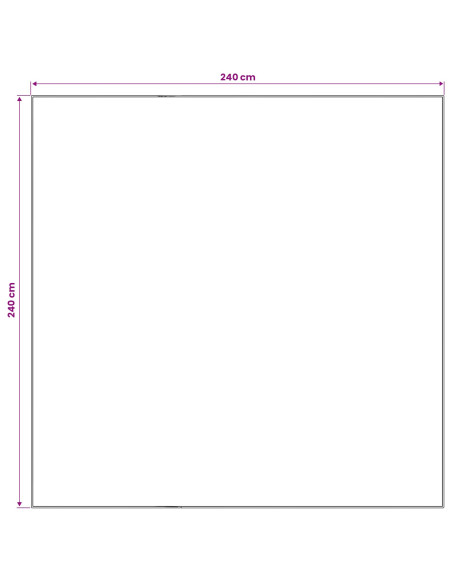 Tappeto ORIZ Multicolore 240 x 240 cm 100% Poliestere