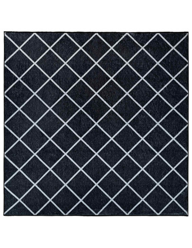 Tappeto ORIZ Motivo a diamante nero 200 x 200 cm