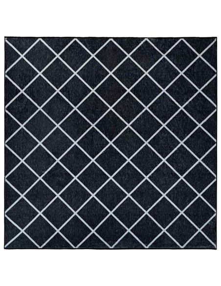 Tappeto ORIZ Motivo a diamante nero 200 x 200 cm