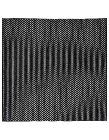 Tappeto ORIZ Motivo a rete nero 200 x 200 cm 100% Poliestere