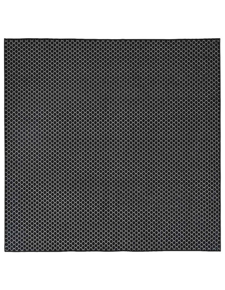 Tappeto ORIZ Motivo a rete nero 200 x 200 cm 100% Poliestere
