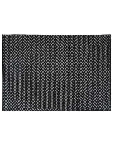 Tappeto ORIZ Motivo a rete nero 200 x 280 cm 100% Poliestere