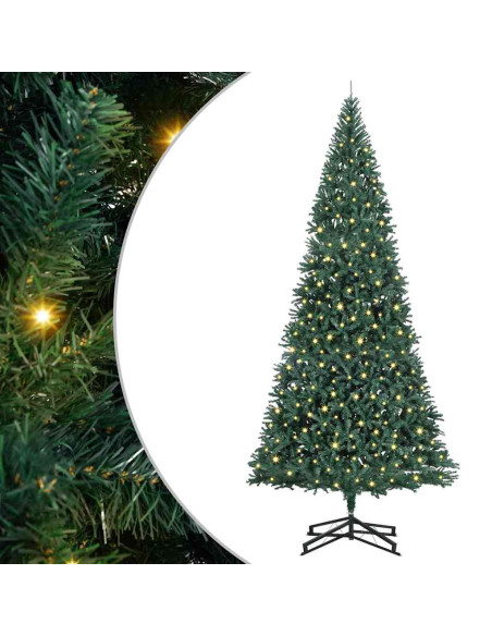Albero di Natale artificiale preilluminato Verde 500 cm PVC