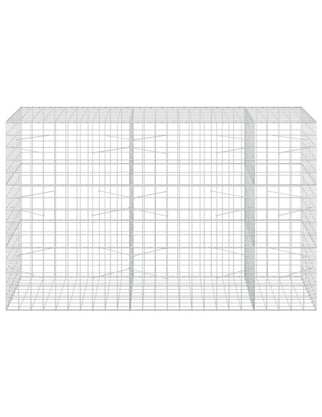 Gabione con Filo da 3,5 mm e Rete da 10x10 cm 250x100x150 cm