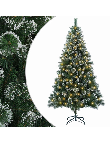 Albero di Natale artificiale 180 cm 300 LED Bianco caldo