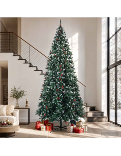 Albero di Natale artificiale 400 cm PVC e Acciaio