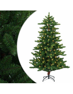 Albero di Natale artificiale 180 cm 300 LED Bianco caldo