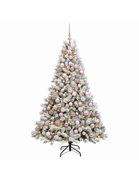 Albero di Natale Artificiale con Palline 210 cm 300 LED