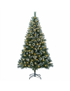 Albero di Natale artificiale 240 cm 300 LED Bianco caldo 2