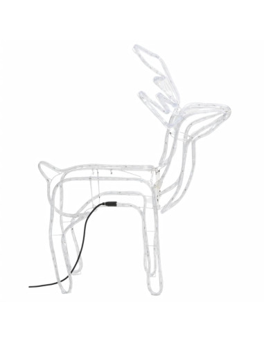 Set Figure Renne Natalizie 3 pz Bianco Freddo