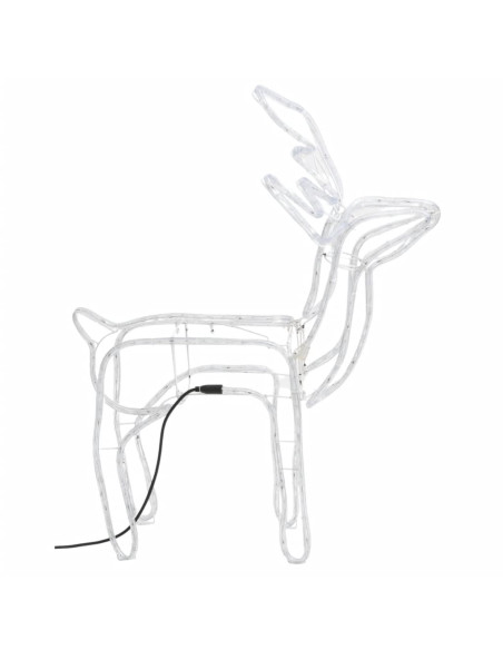 Set Figure Renne Natalizie 3 pz Bianco Freddo