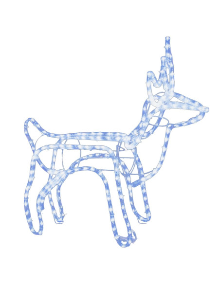 Set Figure Renne Natalizie 3 pz Bianco Freddo