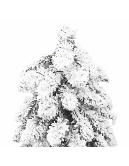 Albero di Natale Artificiale con 100 LED e Neve Floccata 180 cm
