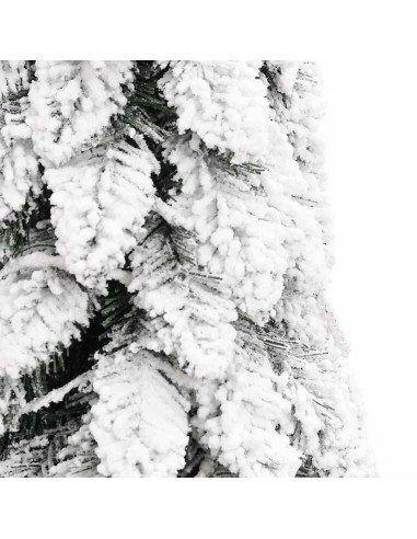 Albero di Natale Artificiale con 100 LED e Neve Floccata 180 cm