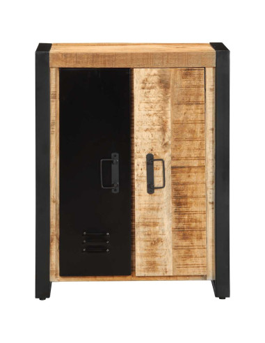 Credenza 55x35x70 cm in Legno Massello di Mango Grezzo
