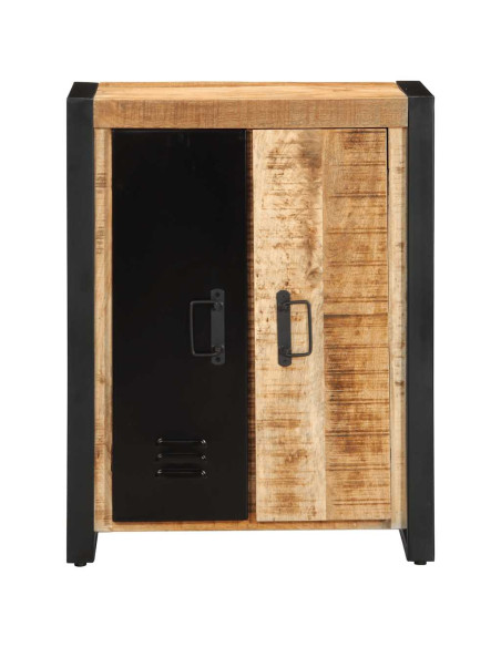 Credenza 55x35x70 cm in Legno Massello di Mango Grezzo