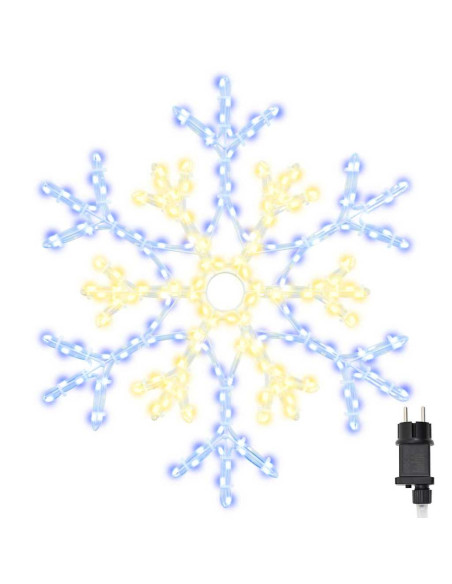 Fiocco di Neve di Natale Bianco caldo 56 x 49 x 0,7 cm PVC