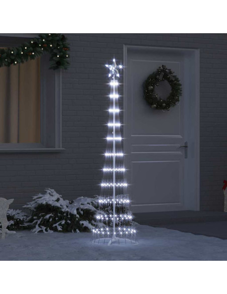 Albero di Natale LED Bianco freddo 51 x 51 x 190 cm Metallo