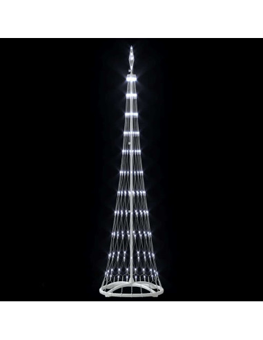 Albero di Natale LED Bianco freddo 51 x 51 x 190 cm Metallo