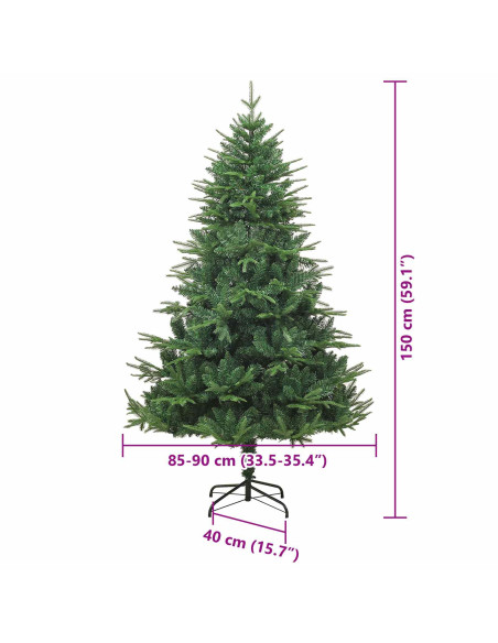 Albero di Natale Artificiale Pre-illuminato con Set di Palline