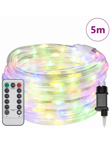 Luce a corda con 120 LED Multicolore 5 m PVC