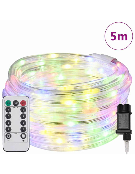Luce a corda con 120 LED Multicolore 5 m PVC