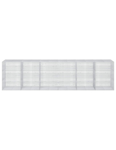 Gabione con filo da 3,5 mm e rete da 5x2,5 cm 600x100x150 cm