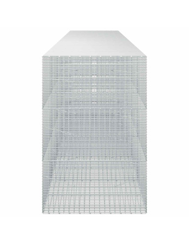 Gabione con filo da 3,5 mm e rete da 5x2,5 cm 600x100x150 cm
