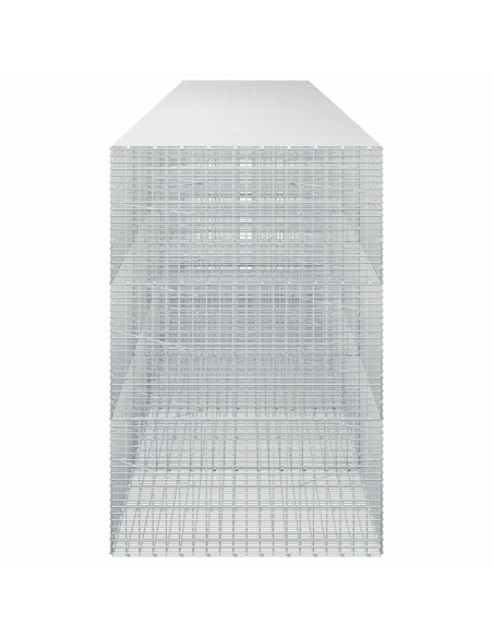 Gabione con filo da 3,5 mm e rete da 5x2,5 cm 600x100x150 cm