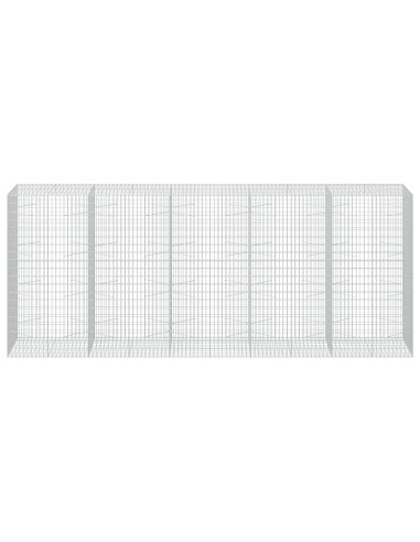Gabione con Filo da 5 mm e Rete da 5x10 cm 500x100x200 cm