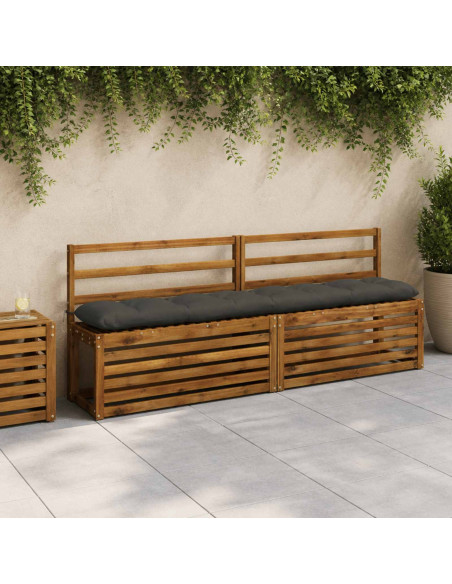 Cuscini per Panchina VIANEN 2 pz 100% Poliestere Antracite