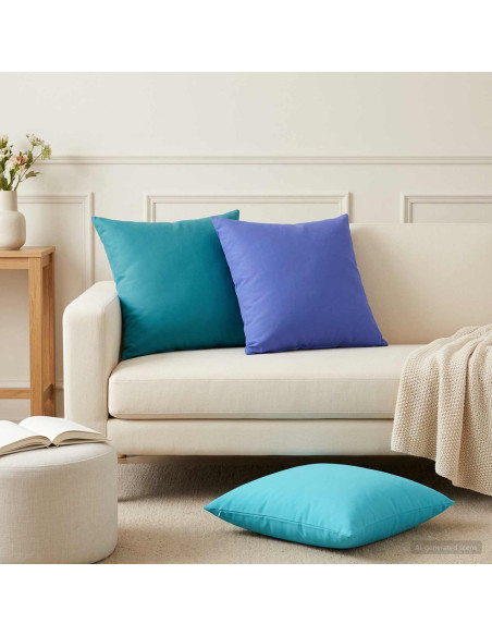Cuscino con cuscino HEERLEN 2 pz Azzurro Poliestere