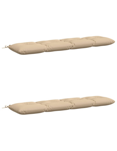 Cuscini per Panchina VIANEN 2 pz 100% Poliestere Crema