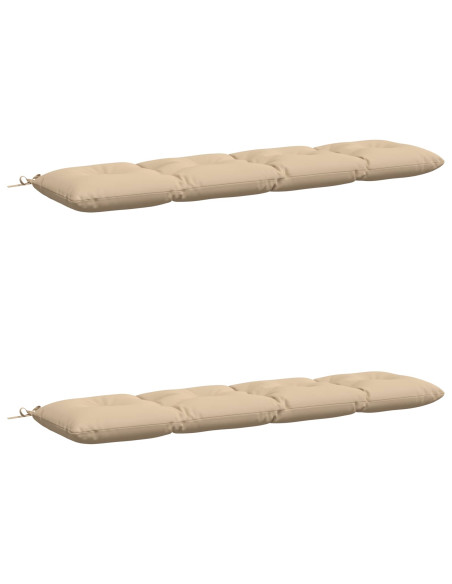 Cuscini per Panchina VIANEN 2 pz 100% Poliestere Crema