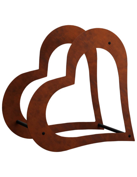 Portalegna 41 x 40 x 20 cm Acciaio Corten Ruggine