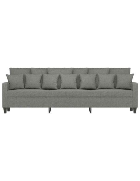 Divano a 3 Posti Grigio Scuro 210 cm in Tessuto