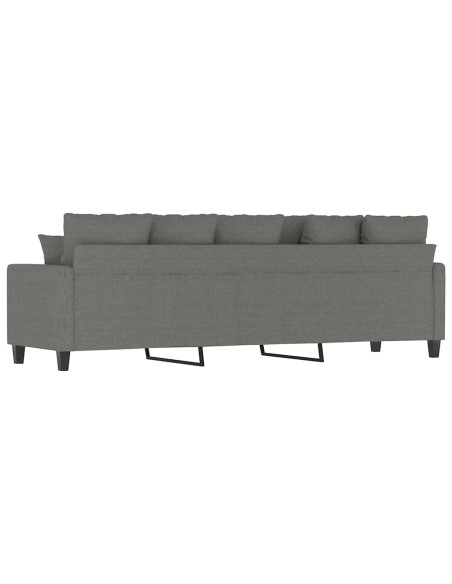 Divano a 3 Posti Grigio Scuro 210 cm in Tessuto