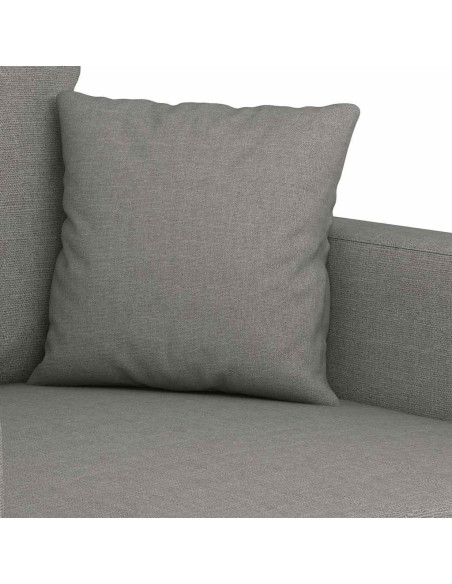 Divano a 3 Posti Grigio Scuro 210 cm in Tessuto