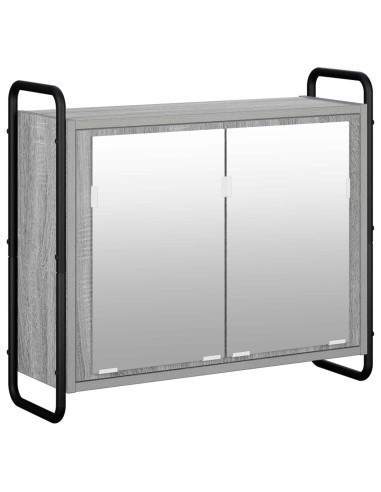 Set di Armadi da Bagno 2 pz Sonoma grigio 65,5 x 34 x 61 cm