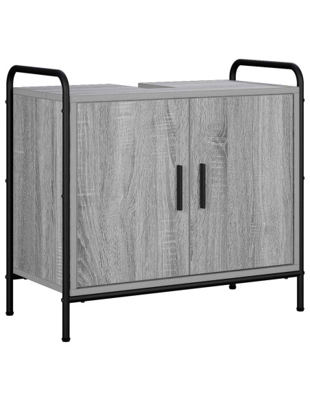 Set di Armadi da Bagno 2 pz Sonoma grigio 65,5 x 34 x 61 cm