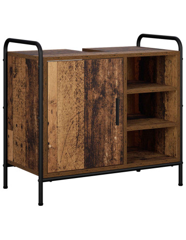 Set di Armadi da Bagno 2 pz Legno antico 65,5 x 34 x 61 cm