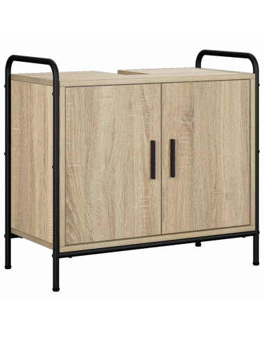 Set di Armadi da Bagno 2 pz Rovere Sonoma 65,5 x 34 x 61 cm
