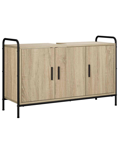 Set di Armadi da Bagno 2 pz Rovere Sonoma 65,5 x 34 x 61 cm